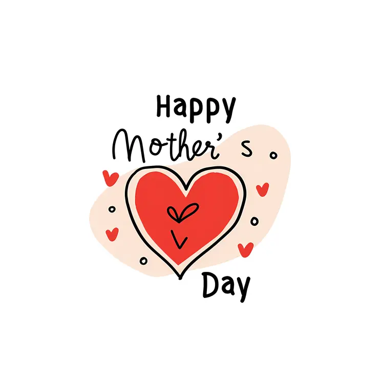 Happy Mother's Day Card with Heart