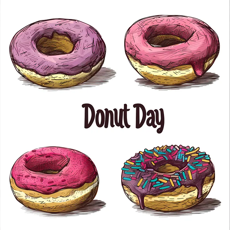 Colorful Donuts for Donut Day