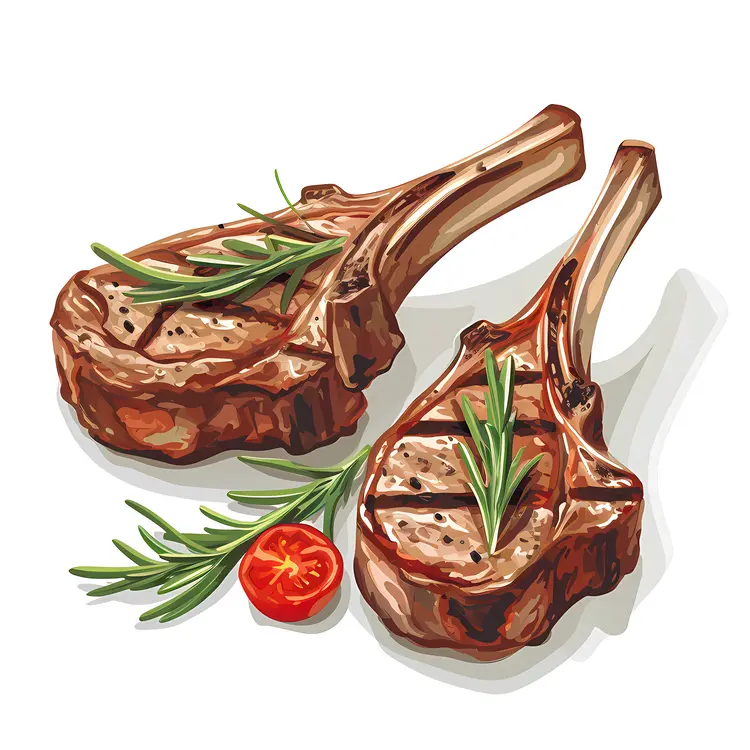 Grilled Lamb Chops with Rosemary and Tomato