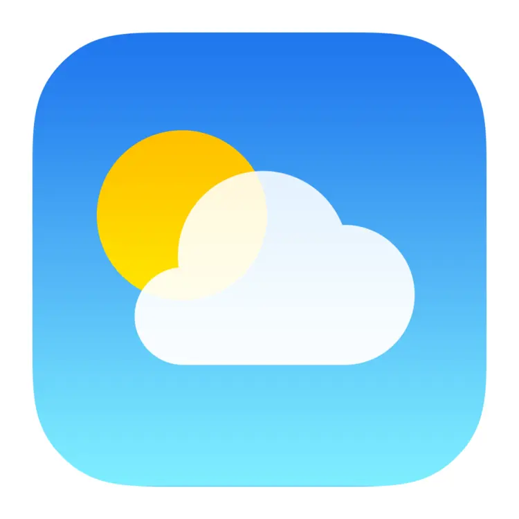 Weather Icon with Sun and Cloud