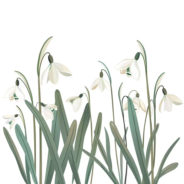 Illustration of Snowdrops