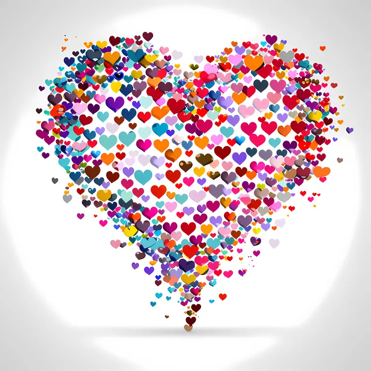 Colorful Heart Shape for Valentine's Day