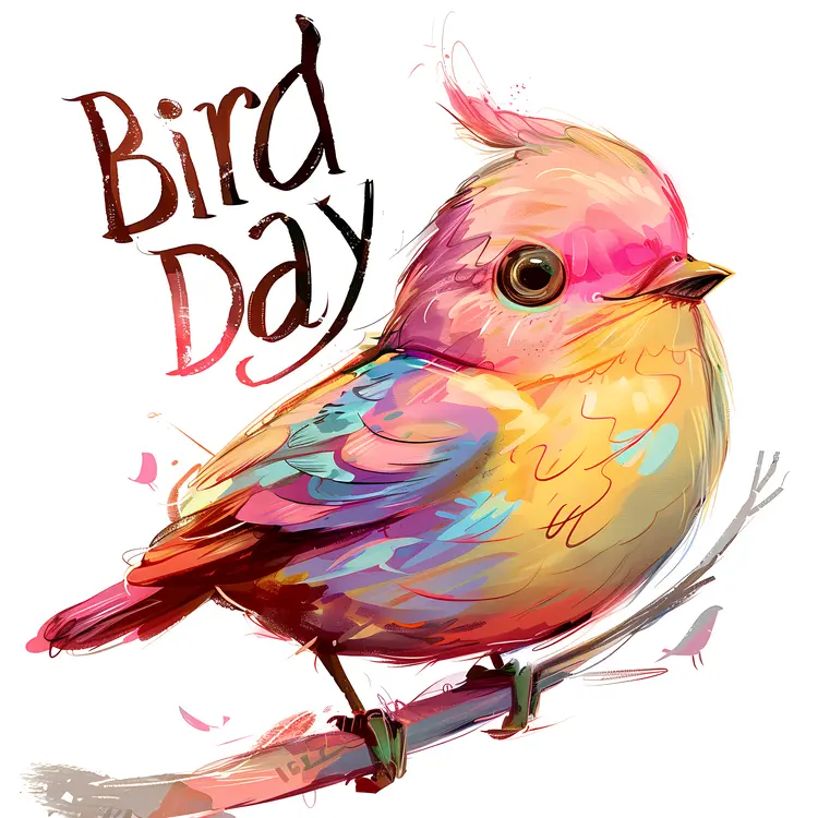 Colorful Bird on a Branch