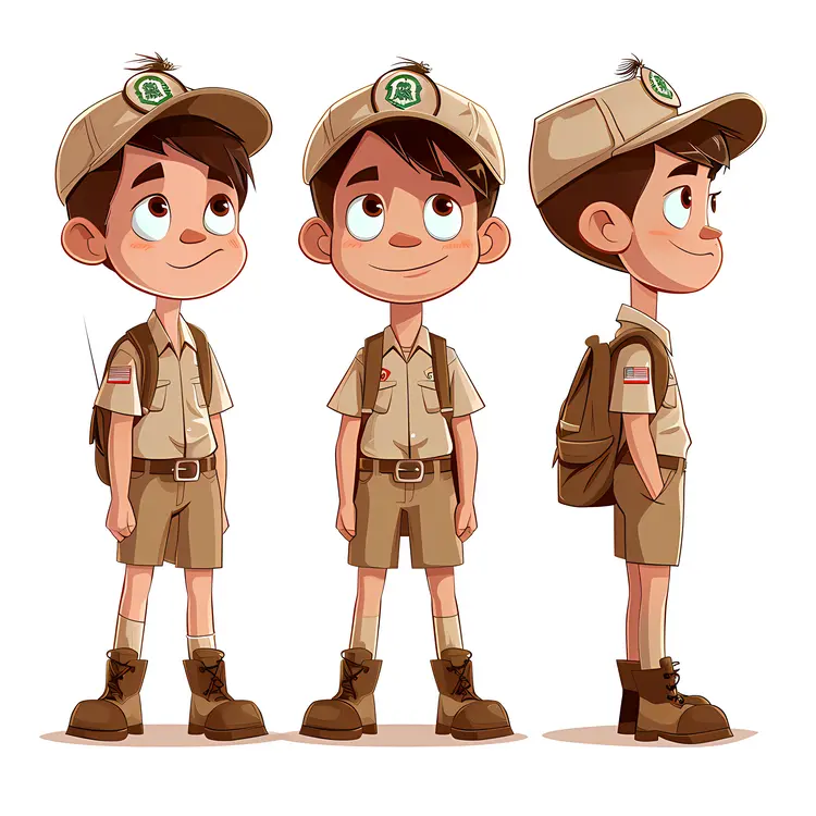 Boy Scout in Different Angles