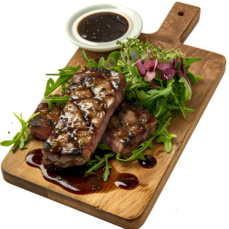 Grilled Steak with Fresh Salad