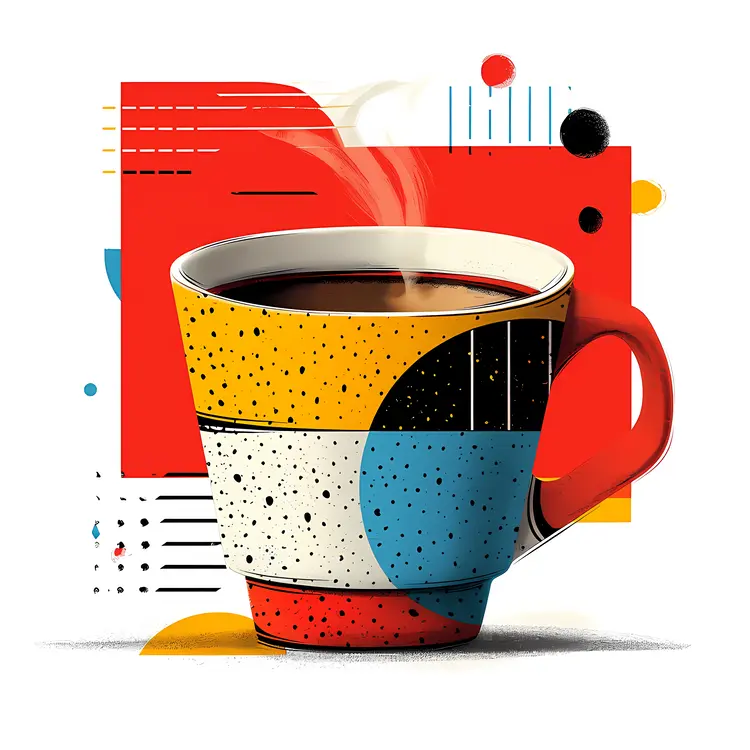 Abstract Coffee Cup Art