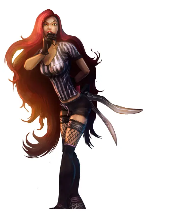 Stylish Female Warrior with Long Hair