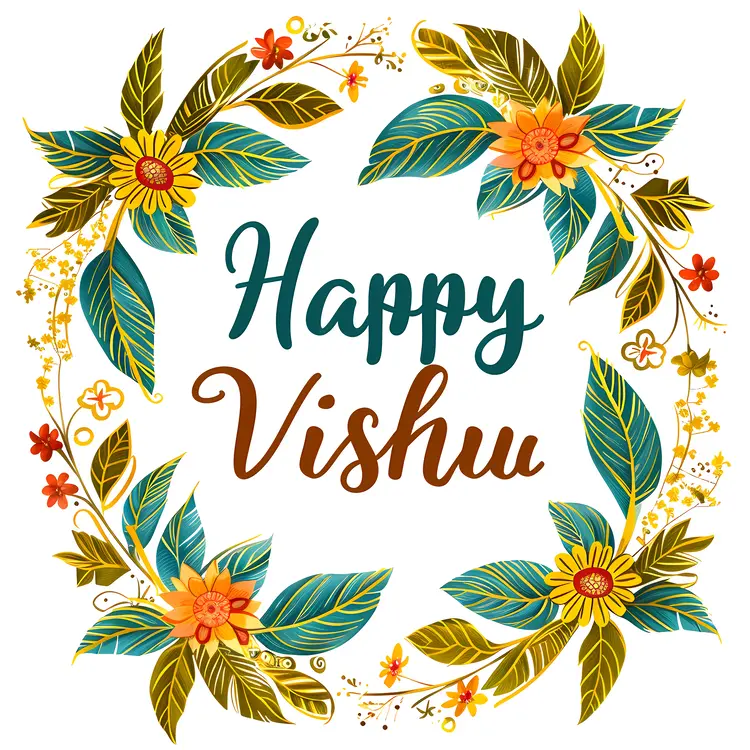Happy Vishu Floral Wreath