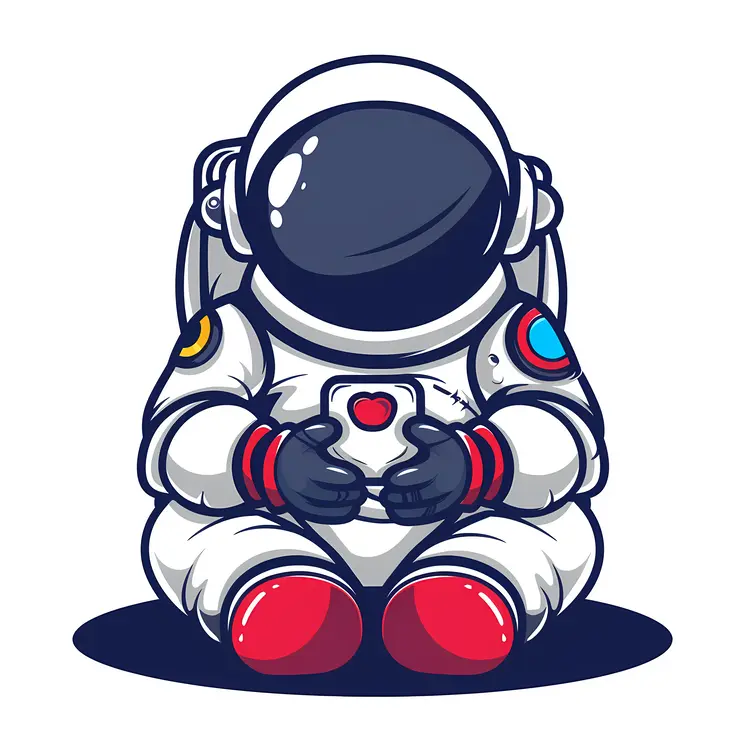 Astronaut Holding a Heart