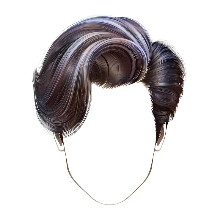 Sleek Black Wavy Hair