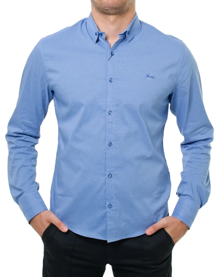 Man in Blue Shirt