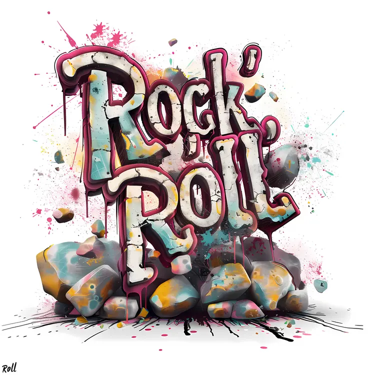 Rock 'n' Roll Typography with Rock Elements