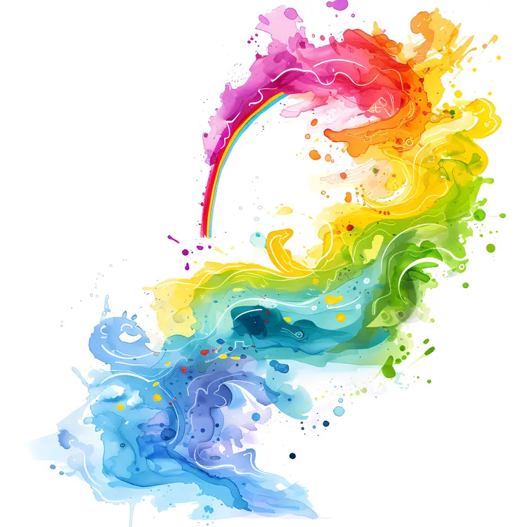Abstract Colorful Rainbow Splash
