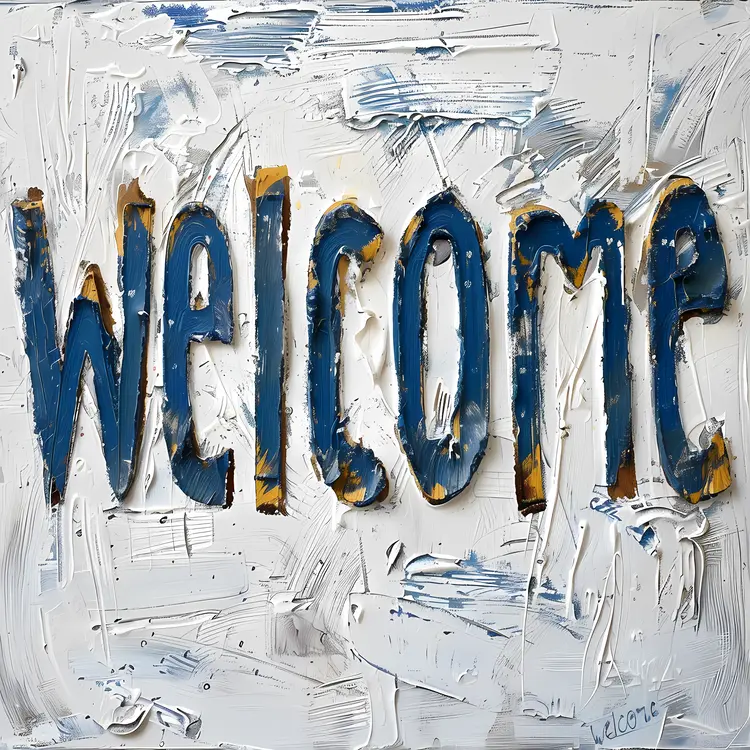 Artistic Welcome Sign