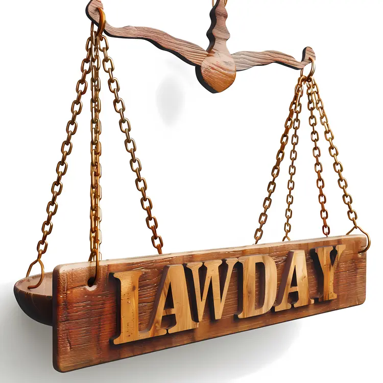 Law Day Wooden Sign