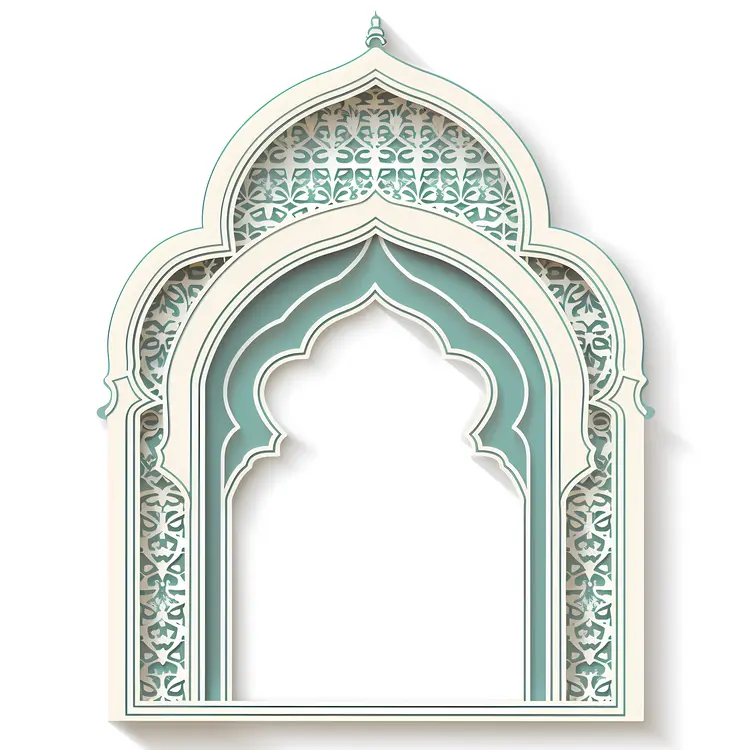 Intricate Lattice Arch with Patterns