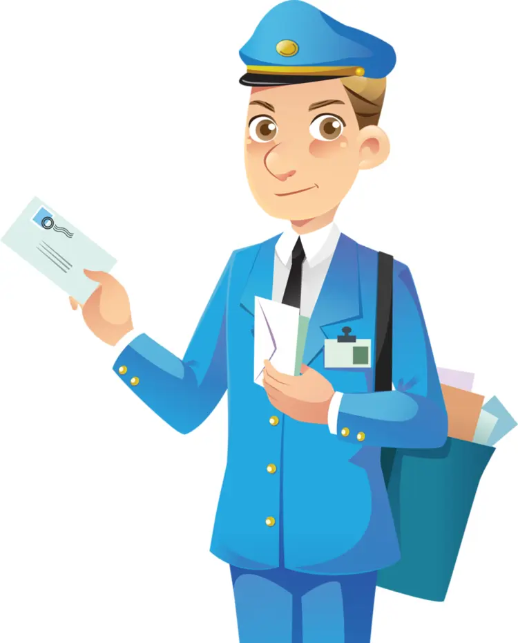 Postman Delivering Letters