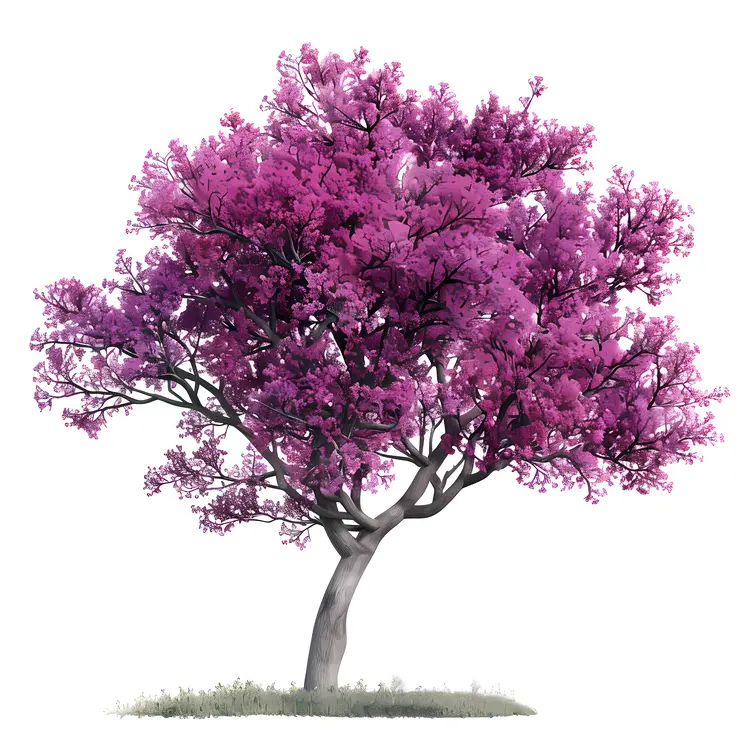 Purple Blossom Tree in Spring