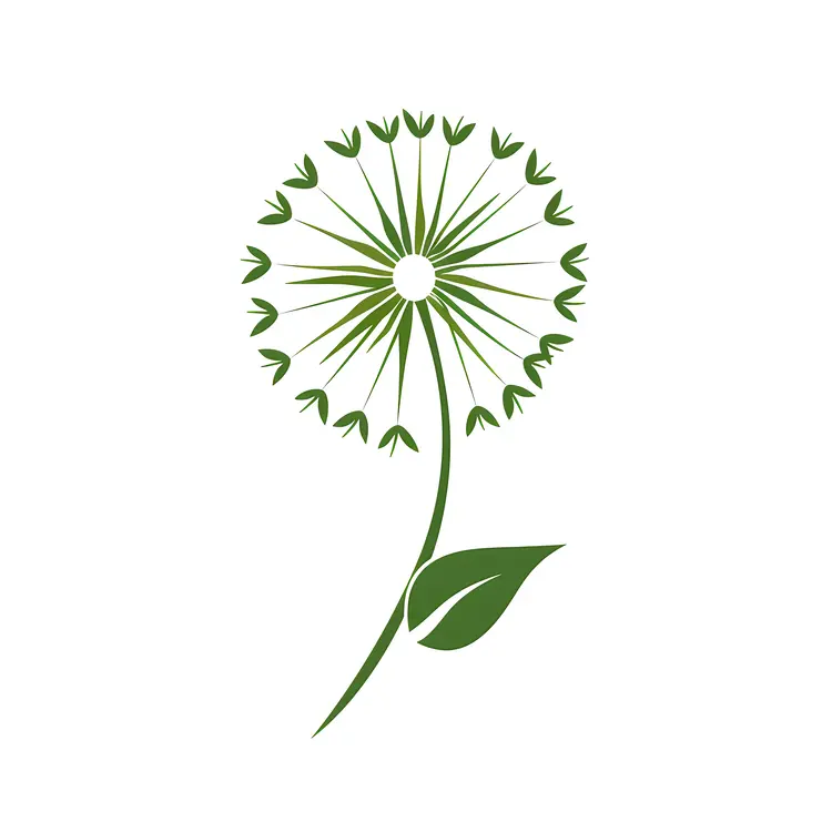 Minimalist Dandelion Illustration