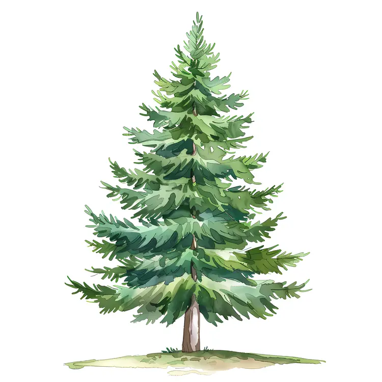 Green Pine Tree Illustration