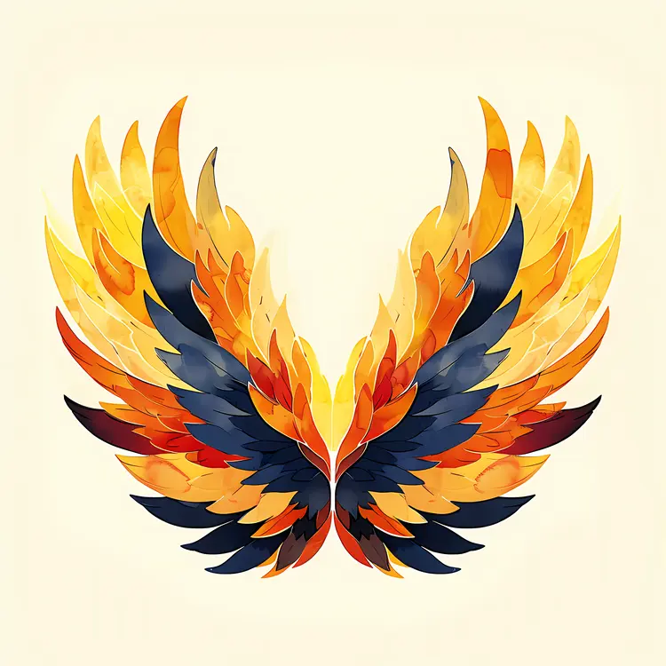 Vibrant Fiery Wings