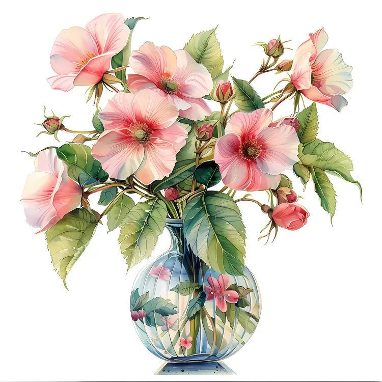 Beautiful Pink Flowers in a Vase
