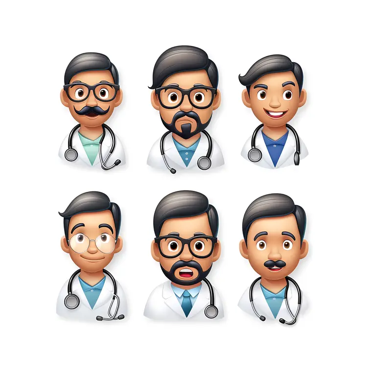 Group of Cartoon Doctors