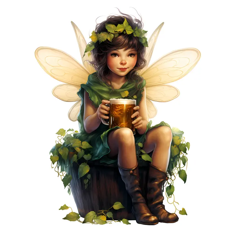 Cute Fairy with Beer Mug