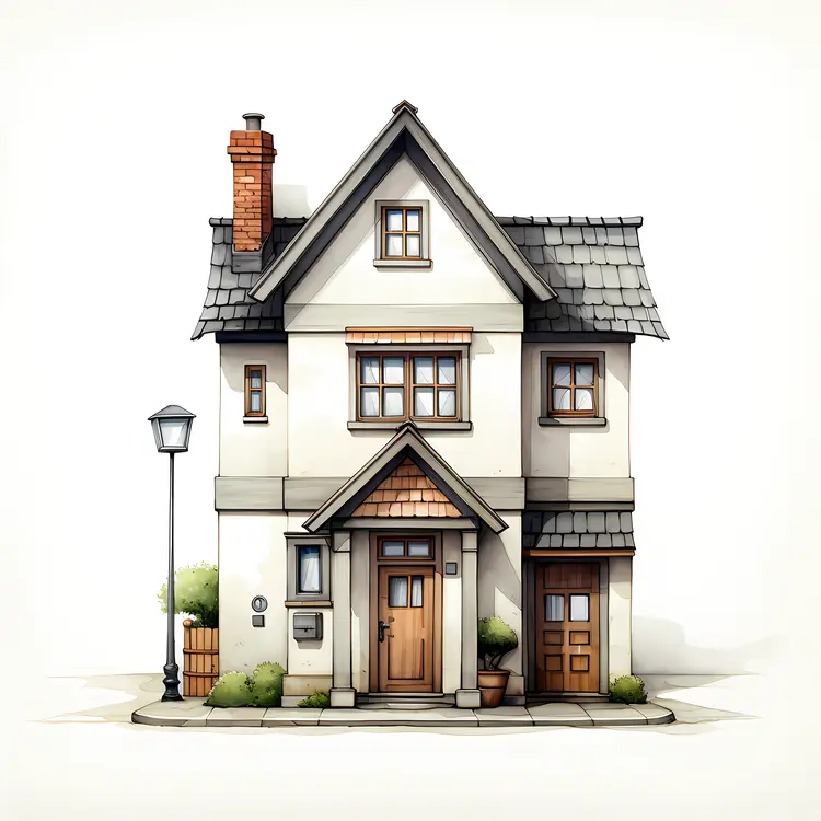Small cute doodle house