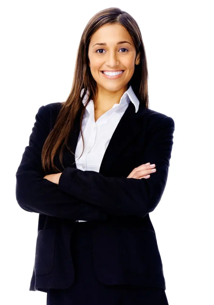 Smiling Woman in Business Suit