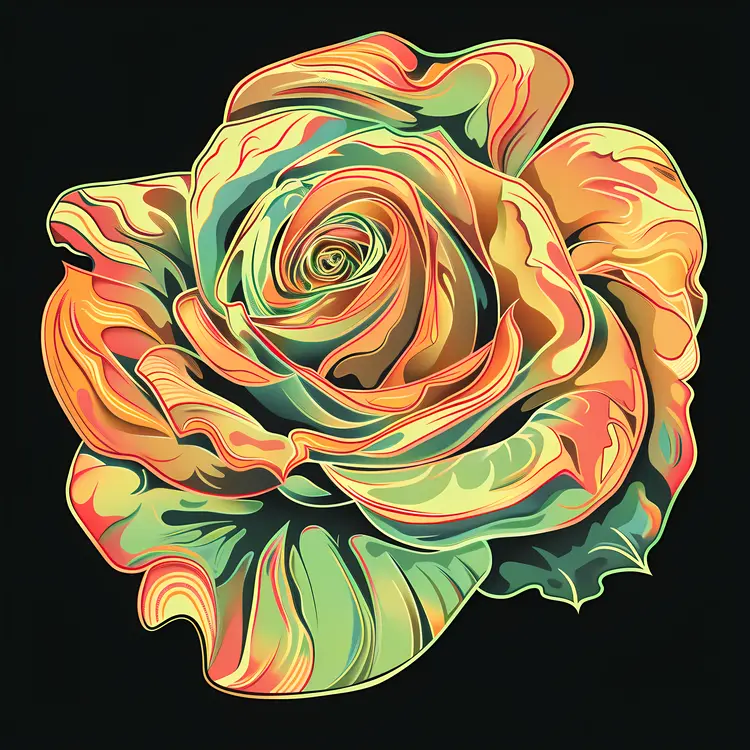 Colorful Artistic Rose