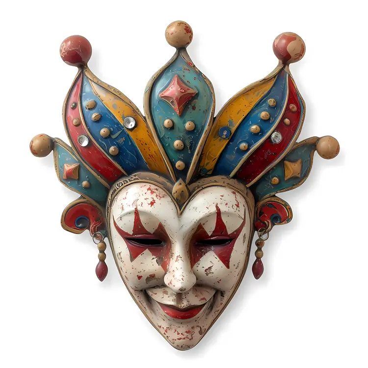 Jester Mask with Decorative Design