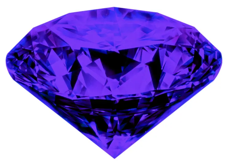Shiny Faceted Purple Diamond