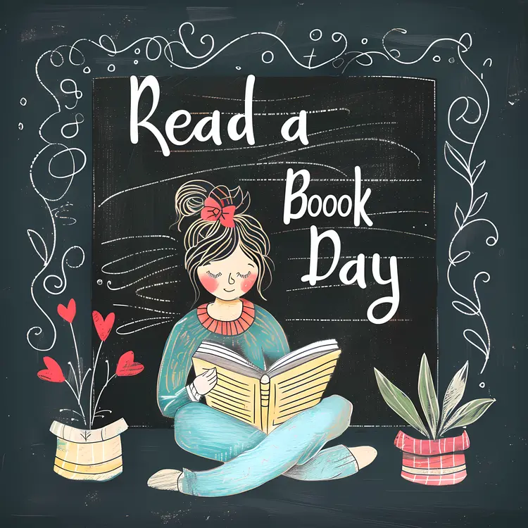 Read a Book Day Illustration