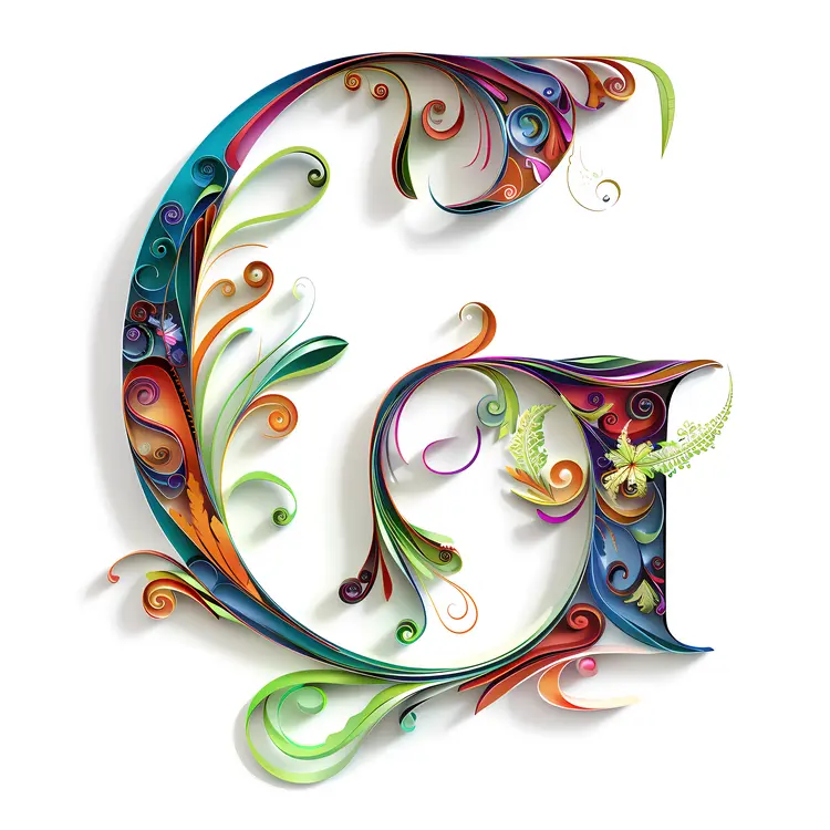 Intricate Floral Letter G