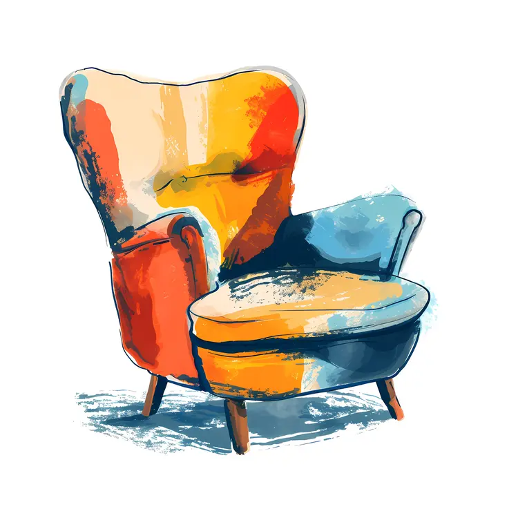 Colorful Armchair Illustration