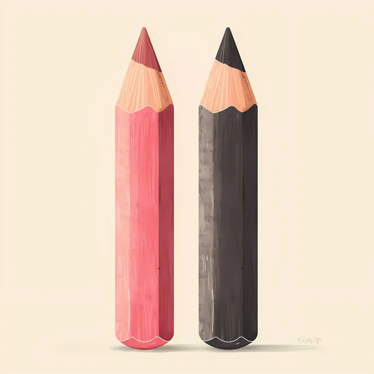 Red and Black Pencils
