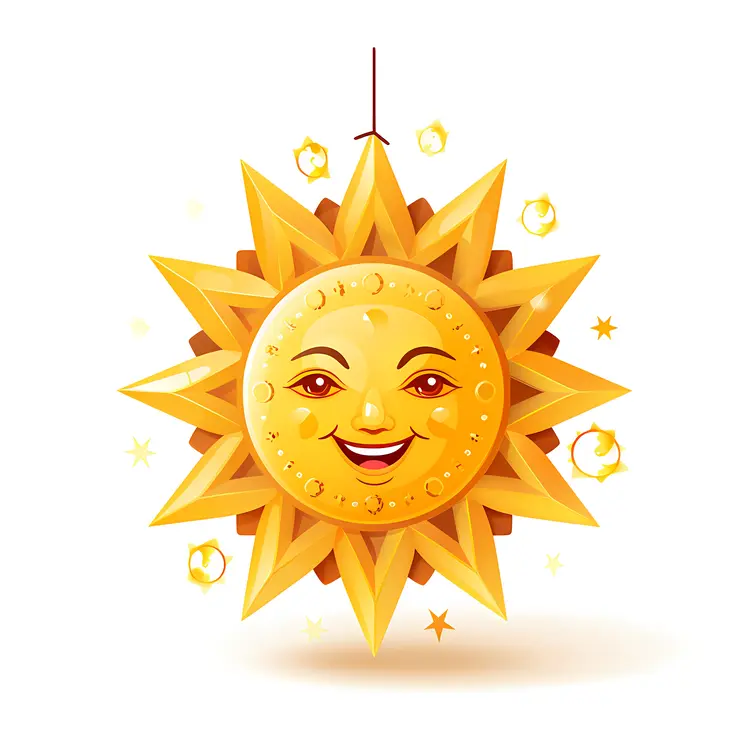 Radiant Glowing Sun Illustration