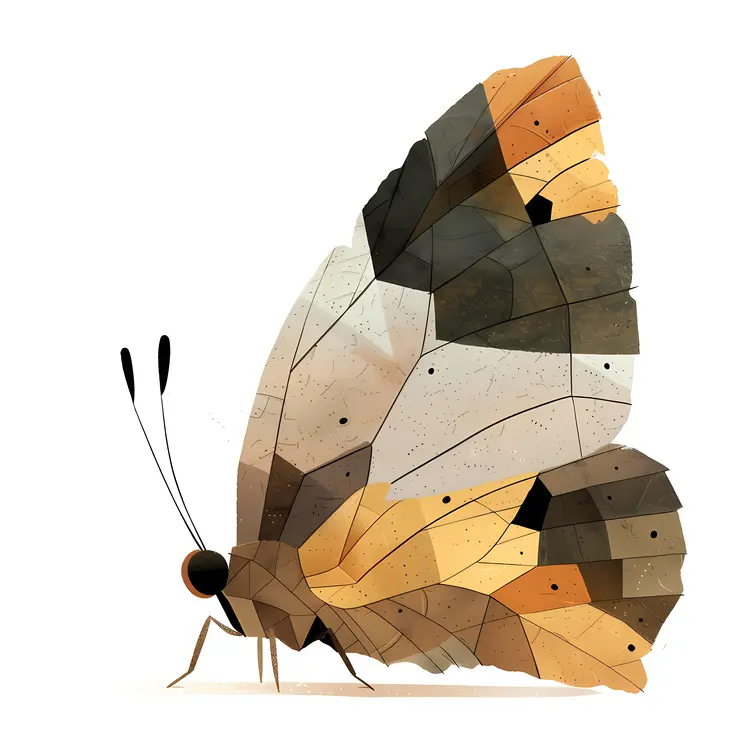 Side View of a Beautiful Butterfly