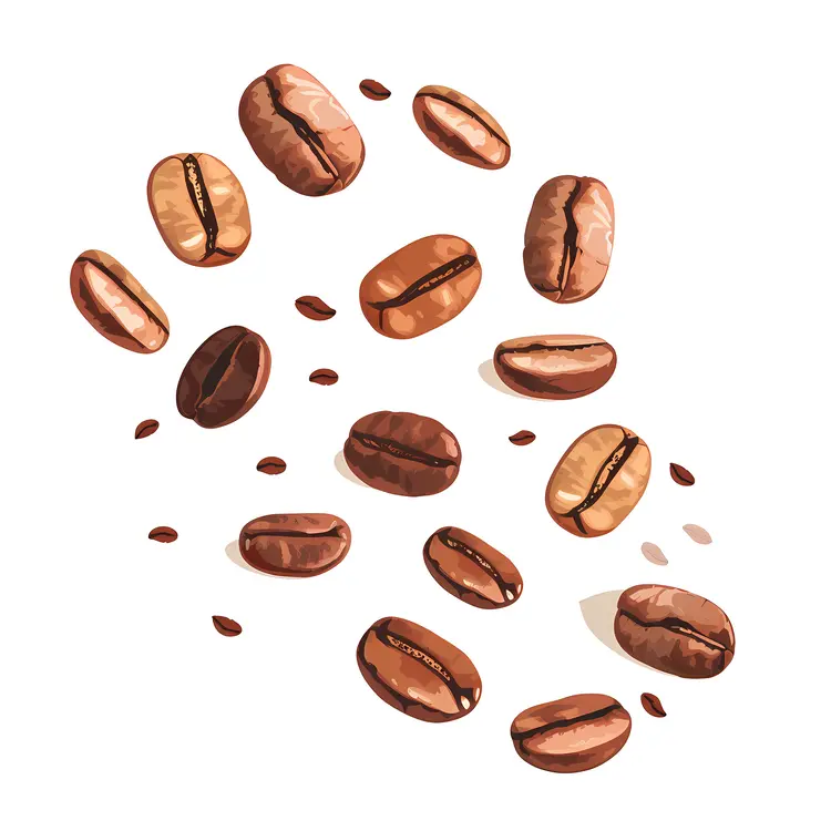 Brown Roasted Coffee Beans