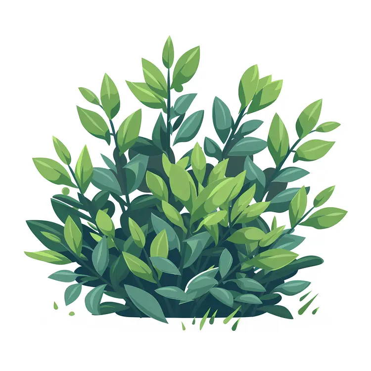 Green Bush with Dense Leaves