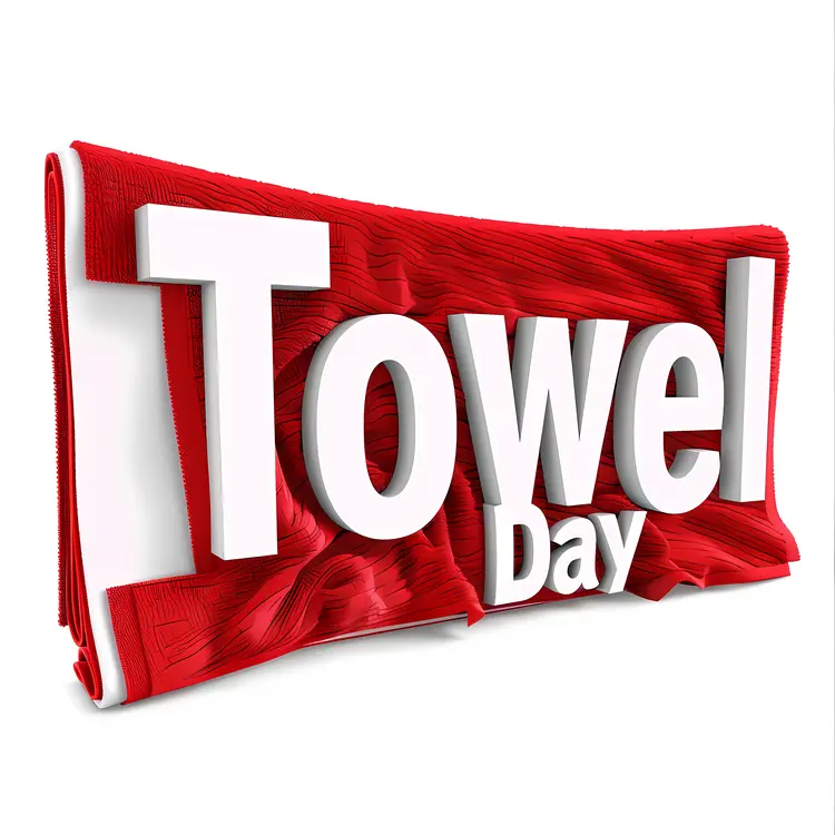Towel Day Celebration with Red Towel