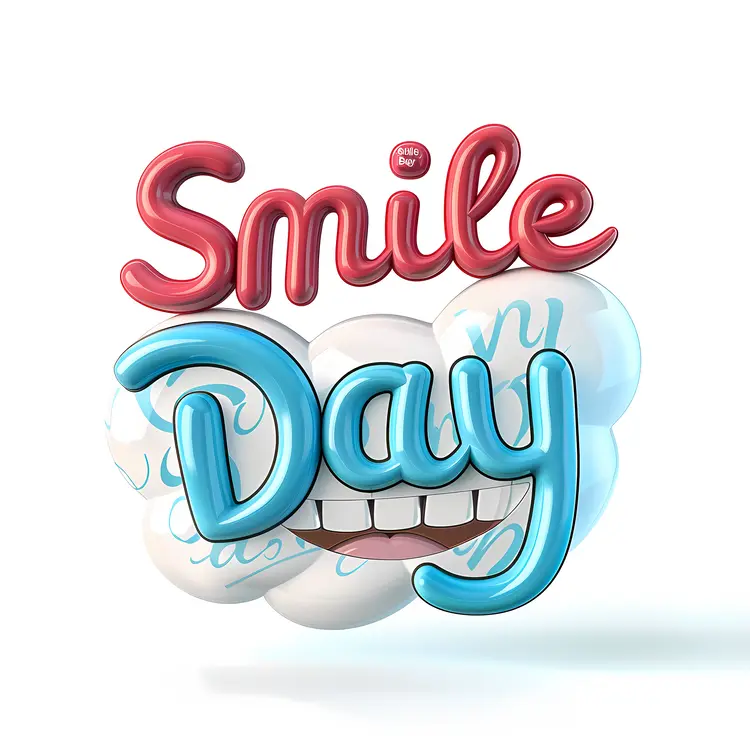 3D Smile Day Text