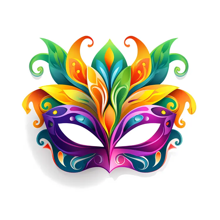Colorful Mask for Mardi Gras Celebration
