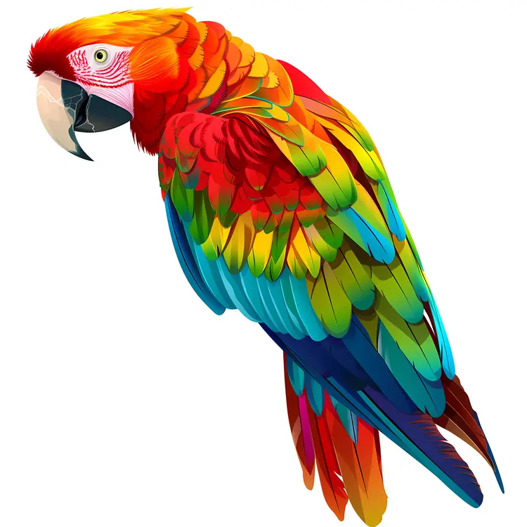 Colorful Parrot with Vibrant Feathers