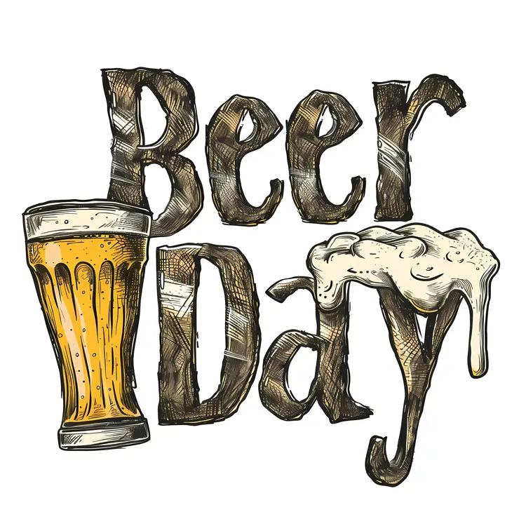 Beer Day Celebration with a Glass of Beer