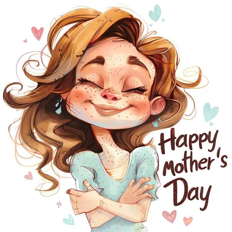 Happy Mother's Day with Smiling Woman