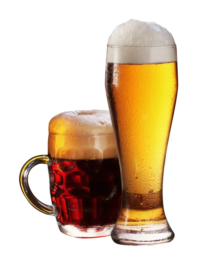 Beer Glasses with Foam