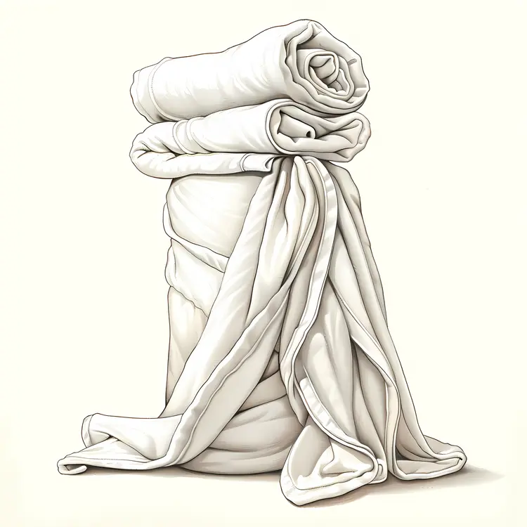 Folded White Blanket