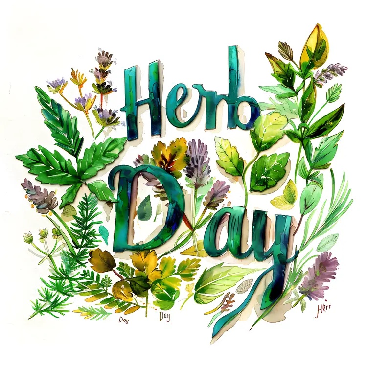 Herb Day with Colorful Herb Illustration